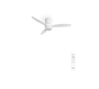 WIND CALM LINE M - Ventilateur de plafond 40W silencieux Ø132 cm 100% bois avec eclaraige sans wifi