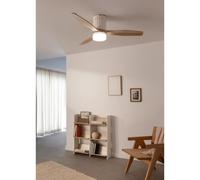 WIND CALM LINE - Ventilateur De Plafond 40W Silencieux Ø132 Cm 100% Bois Télécommande