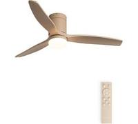 CREATE / WINDCALM M/Ventilateur de plafond ABS avec lumière sable et télécommande / 40W, Silencieux, Ø132 cm, 6 vitesses, 3 températures de lumière, minuterie, fonction été-hiver