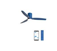 CREATE / WINDCALM M/Ventilateur de plafond ABS avec lumière bleu cobalt, Wifi et télécommande / 40W, Minuterie, Ø132 cm, 6 vitesses, 3 températures de lumière, fonction été-hiver