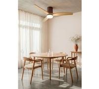 WIND CALM M - Ventilateur de plafond silencieux 4MW avec pales techniques en ABS Ø132cm avec eclaraige avec contrôleur mural