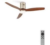 WIND CALM NATURAL WOOD - Ventilateur De Plafond 40W Silencieux 100% Bois Télécommande