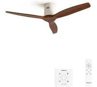 WIND CALM NATURAL WOOD - Ventilateur De Plafond 40W Silencieux 100% Bois Sans Lumière