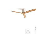 CREATE Ventilateur de plafond WIND CALM NATURAL WOOD – 40W, silencieux, 100% bois, sans lumière