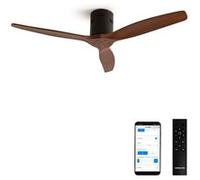 CREATE – Ventilateur de plafond – WIND CALM NATURAL WOOD – 40W silencieux 100% bois WiFi+tél.