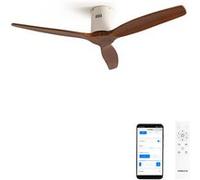 WIND CALM NATURAL WOOD - Ventilateur De Plafond 40W Silencieux 100% Bois Sans Lumière