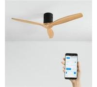 WIND CALM NATURAL WOOD - Ventilateur De Plafond 40W Silencieux 100% Bois Sans Lumière