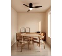 WIND CALM NATURAL WOOD - Ventilateur De Plafond 40W Silencieux 100% Bois Contrôleur Mural + Télécommande