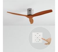 WIND CALM NATURAL WOOD - Ventilateur De Plafond 40W Silencieux 100% Bois Sans Lumière