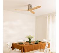 WIND CALM NATURAL WOOD - Ventilateur De Plafond 40W Silencieux 100% Bois Sans Lumière