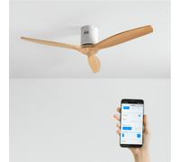 WIND CALM NATURAL WOOD - Ventilateur De Plafond 40W Silencieux 100% Bois Sans Lumière