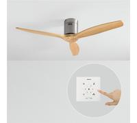 WIND CALM NATURAL WOOD - Ventilateur De Plafond 40W Silencieux 100% Bois Sans Lumière