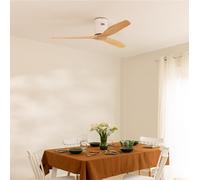 WIND CALM NATURAL WOOD - Ventilateur De Plafond 40W Silencieux 100% Bois Sans Lumière