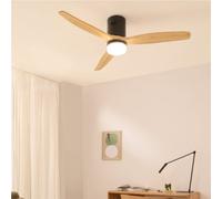 WIND CALM NATURAL WOOD - Ventilateur De Plafond 40W Silencieux 100% Bois Télécommande