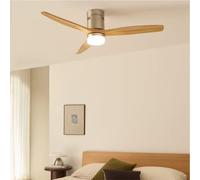 WIND CALM NATURAL WOOD - Ventilateur De Plafond 40W Silencieux 100% Bois Télécommande