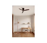 WIND CALM NATURAL WOOD - Ventilateur de plafond silencieux 40 W 100 % bois Ø 112 cm sans éclairage avec commande murale