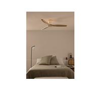 WIND CALM RATTAN M - Ventilateur de plafond silencieux 40 W, Ø 132 cm, avec éclairage LED intégré et lampe - Avec éclairage d'ambiance - sans Wi-Fi