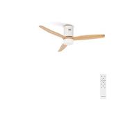 WIND CALM S - Ventilateur de plafond silencieux 40W avec pales techniques en ABS Ø112 avec eclaraige sans wifi