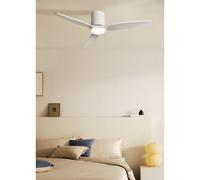 WIND CALM SLIM LIGHT - Ventilateur De Plafond Silencieux 40W Ø132 Cm 100 % Bois M (Ø132cm) (pièces 10m²-25m²)