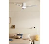 WIND CALM SLIM LIGHT - Ventilateur De Plafond Silencieux 40W Ø132 Cm 100 % Bois M (Ø132cm) (pièces 10m²-25m²)