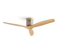WIND CALM - Ventilateur de plafond 40W silencieux Ø132 cm 15W 100% Argent et bois Argent G