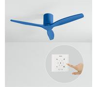 CREATE / WINDCALM M/Ventilateur de plafond ABS bleu cobalt avec contrôleur et télécommande / 40W, Minuterie Ø132 cm, 6 vitesses, fonction été-hiver