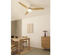 WIND CALM - Ventilateur de plafond silencieux 40W avec pales techniques en ABS de différentes tailles Blanc G