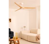 WIND CENTURY - Ventilateur De Plafond 40W Silencieux Ø152 Cm 100% Bois Sans Lumière