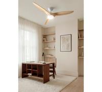 WIND CENTURY - Ventilateur De Plafond 40W Silencieux Ø152 Cm 100% Bois Télécommande