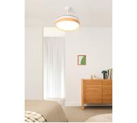 WIND CLEAR EDGE Ventilateur de plafond silencieux 40 W, Ø 107 cm, pales rétractables, avec éclairage LED, avec télécommande murale