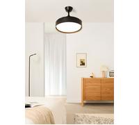 WIND CLEAR EDGE Ventilateur de plafond silencieux 40 W, Ø 107 cm, pales rétractables, avec éclairage LED et télécommande murale