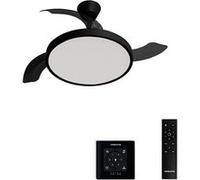 WIND CLEAR STUDIO - Ventilateur De Plafond 40W Silencieux Avec Pales Rétractables Et Lumière LED, Plusieurs Tailles Contrôleur Mural +