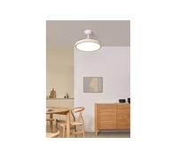 WIND CLEAR STUDIO M - Ventilateur de plafond 40W silencieux avec pales rétractables et eclaraige LED, Ø108 cm avec eclaraige avec wifi