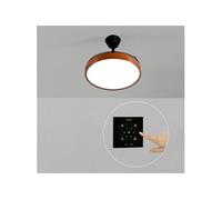WIND CLEAR STUDIO S - Ventilateur de plafond 40W silencieux avec pales rétractables et eclaraige LED, Ø91cm avec eclaraige avec contrôleur mural