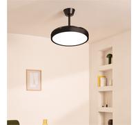 WIND CLEAR STUDIO - Ventilateur De Plafond 40W Silencieux Avec Pales Rétractables Et Lumière LED, Plusieurs Tailles Télécommande