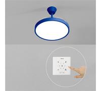 Ventilateur de plafond - Create - Avec lumière - Pales rétractables - Silencieux - Bleu cobalt