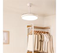 WIND CLEAR STUDIO - Ventilateur De Plafond 40W Silencieux Avec Pales Rétractables Et Lumière LED, Plusieurs Tailles Télécommande