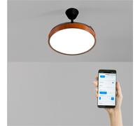 WIND CLEAR STUDIO - Ventilateur De Plafond 40W Silencieux Avec Pales Rétractables Et Lumière LED, Plusieurs Tailles WIFI + Télécommande