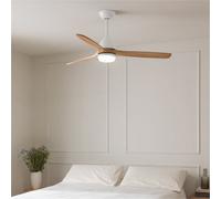 WIND CUP - Ventilateur De Plafond 40W Silencieux Ø132 Cm 100% Bois Télécommande