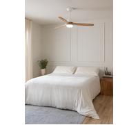 WIND CUP - Ventilateur De Plafond 40W Silencieux Ø132 Cm 100% Bois Télécommande