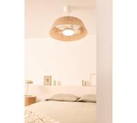 WIND LAMP NATURAL WOVEN - Ventilateur De Plafond Silencieux 25W Ø60cm Avec Lumière LED Avec Lumière
