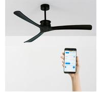 WIND LARGE - Ventilateur De Plafond 40W Silencieux Ø152 Cm 100% Bois Sans Lumière