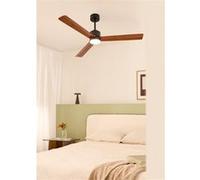 WIND MODERN L - Ventilateur de plafond silencieux 40W avec eclaraige LED Ø152cm avec eclaraige avec wifi Bois sombre G