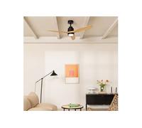 WIND STYLANCE M - Ventilateur de plafond 40W silencieux 100% bois Ø 132 cm avec eclaraige avec contrôleur mural