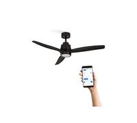 WIND STYLANCE M - Ventilateur de plafond 40W silencieux 100% bois Ø 132 cm avec eclaraige avec wifi