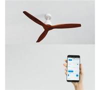 WIND STYLANCE M - Ventilateur de plafond 40W silencieux 100% bois Ø 132 cm sans eclaraige avec wifi Blanc G