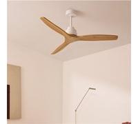 WIND STYLANCE M - Ventilateur de plafond 40W silencieux 100% bois Ø 132 cm sans eclaraige sans wifi Blanc G