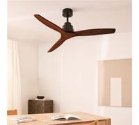 WIND STYLANCE M - Ventilateur de plafond 40W silencieux 100% bois Ø 132 cm sans eclaraige sans wifi Noir G