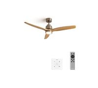 WIND STYLANCE - Ventilateur de plafond silencieux 40 W avec pales en ABS technique Ø 132 cm avec éclairage avec contrôleur mural