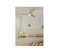 WIND STYLANCE - Ventilateur de plafond silencieux 40 W avec pales en ABS technique Ø 132 cm avec éclairage avec contrôleur mural